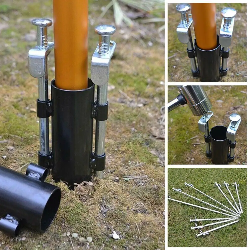 

1pcs Outdoor Tent Nails Silver Lengthened Bold Heavy Outdoor Tent Camping Metal Duty Steel Nails Nails Pile B6k8