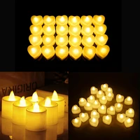 56pcs flameless led tea light tealight candles warm light battery powered for wedding proposal birthday party home decoration