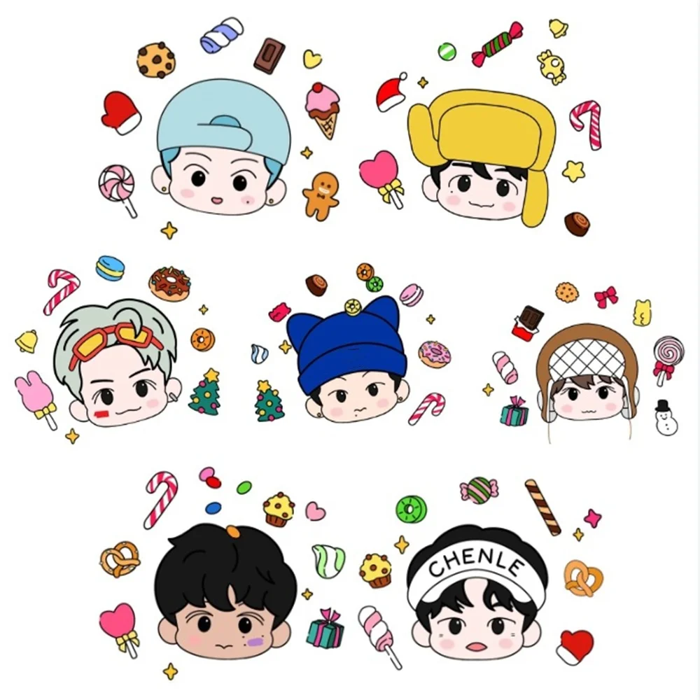 7 шт./компл. Kpop Idols JAEMIN Jeno милые наклейки с героями мультфильмов высокое качество