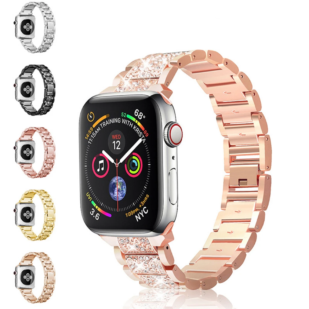 

Applicable to i watch12345 apple watch strap fashion business metal solid non fading stainless steel strap for men and women