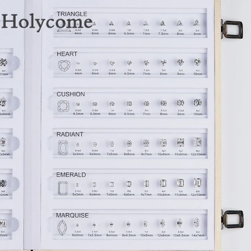 Holycome Набор таблиц отличий 5А с кубическим цирконием и бриллиантом в каратах