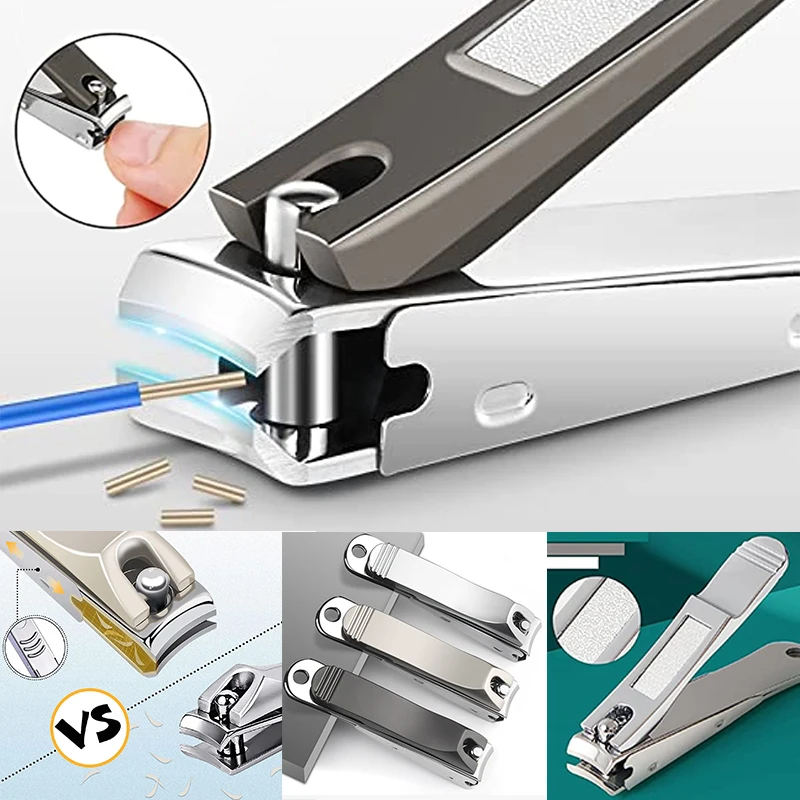 

Nail Clippers Anti Splash Fingernail Cutter Fingernail Toenail Clipper Detachable Easy Clean Stainless Steel Manicure Tools
