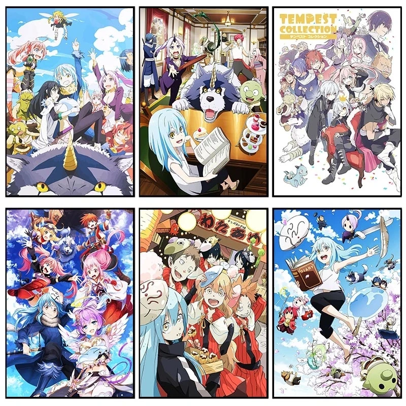 

Tensei Shitara Slime Anime Canvas Painting Posters Japan Cartoon Manga Prints Wall Art Modular Pictures Home Decor Living Room