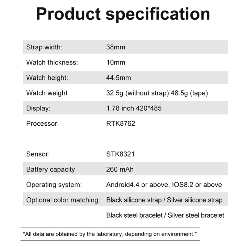 DTX IP68 Waterproof Smart Watch Bracelet Sleep Monitoring Tracker Heart Rate Monitor