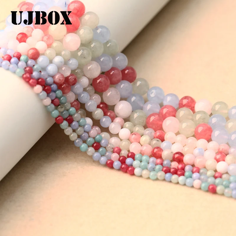 

AAA Natural Morganite Stone Beads for Jewelry Making DIY Bracelet Necklace Loose Spacer Beads Accessories 4/6/8/10/12mm