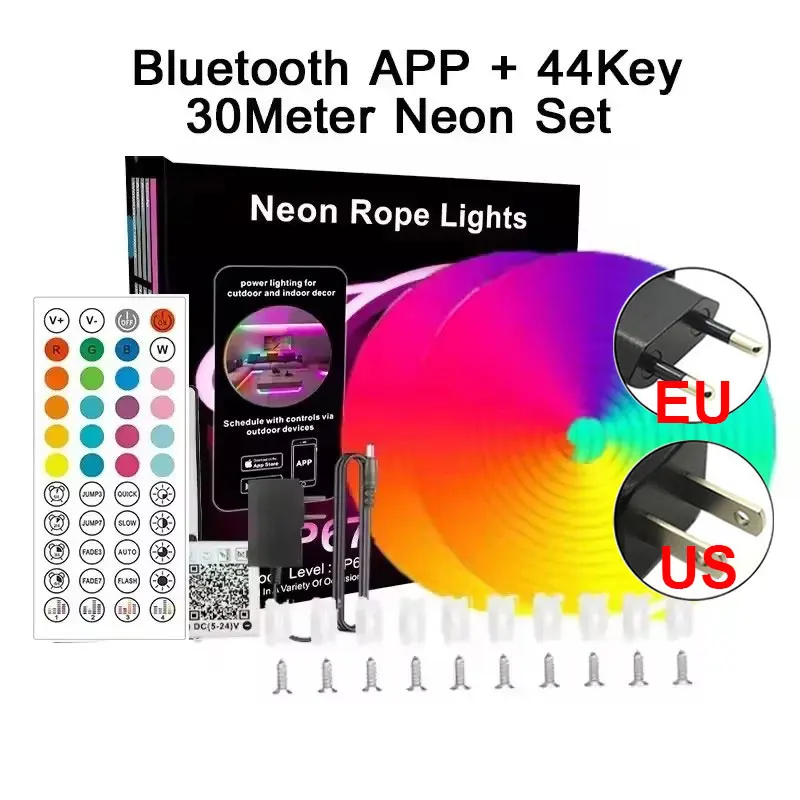 

Неоновые светодиодные ленты LeiiGeeGo RGB 24В 5/10/15/20 метров