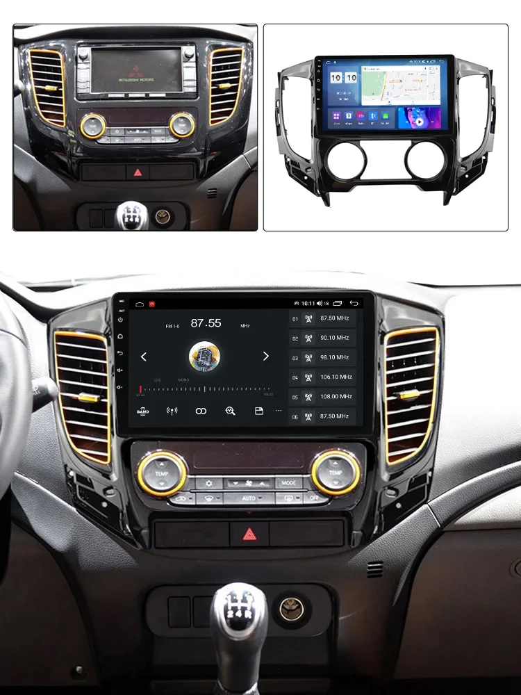 Автомагнитола Mitsubishi L200 мультимедийный видеоплеер с восьмиядерным процессором