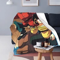 ranma 12 japan anime blanket fleece summer chinese kongfu multifunction warm throw blanket for bed travel quilt
