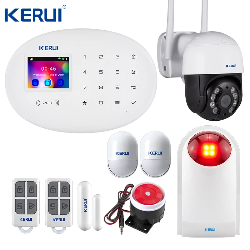 

W204 WIFI 4G Tuya Alarm Gsm APP Rfid Control Touch Screen Alarm Wireless GSM SMS Intruder Security Alarm System PIR Motion