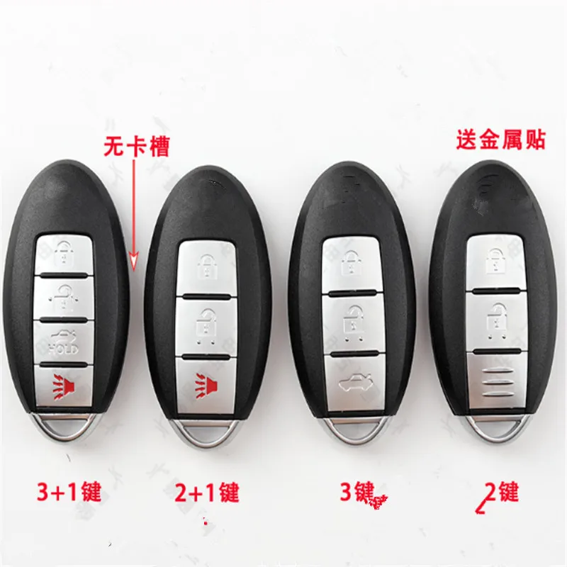 

DAKATU T Smart remote Car Key Case Shell For Nissan ALTIMA MAXIMA Murano Versa Teana Sentra 2006-2014 3/4/5 Buttons Smart Fob