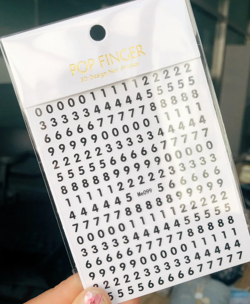 

Набор наклеек JinEQ с цифрами для ногтей