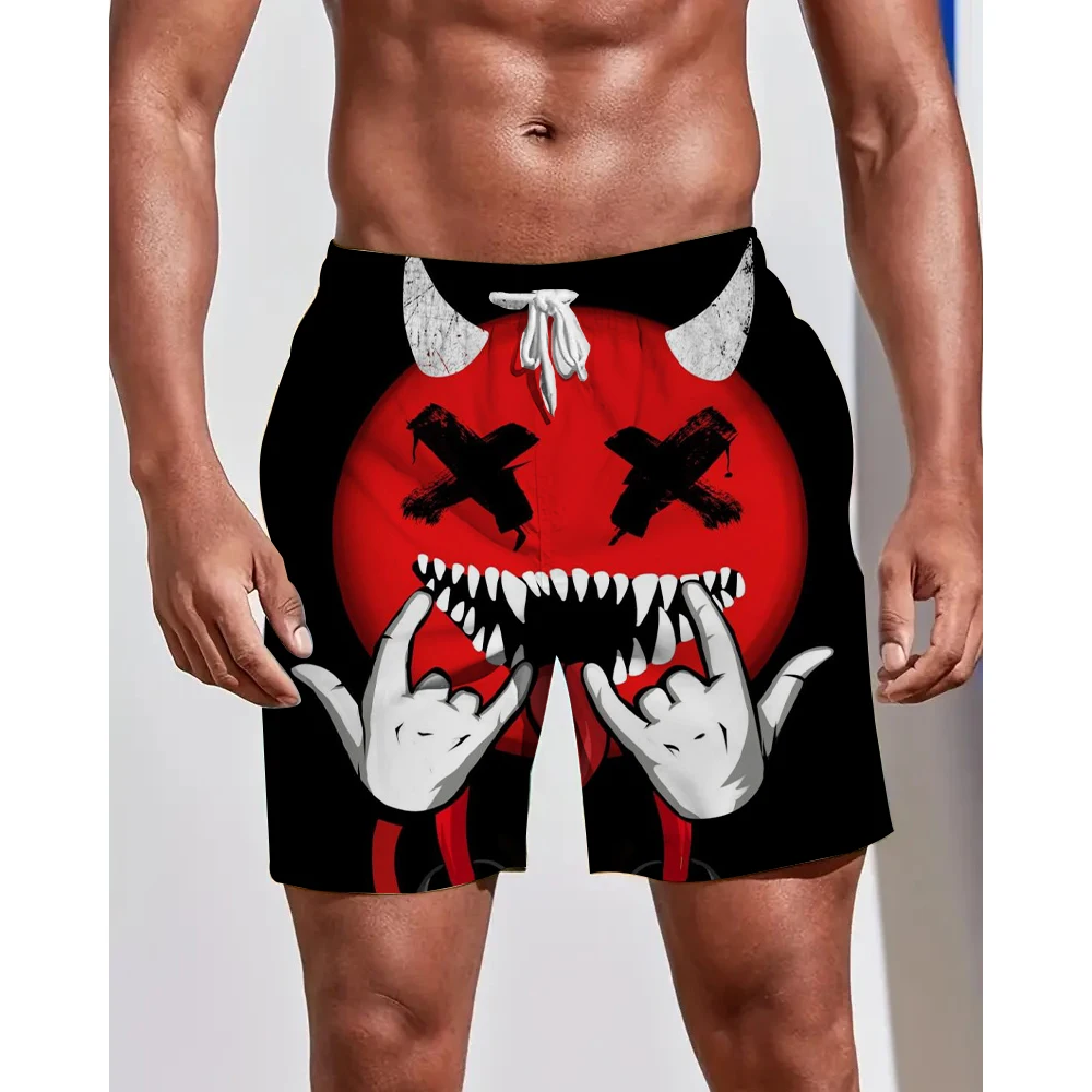

Four Seasons Demon Shorts 3D Printed Men's Beach Pants Swimming Leisure Comfortable Quick Dried Youth Versatile Oversized Loose