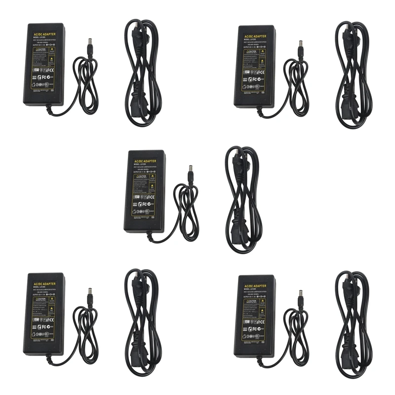 

5X 12V 5A 60W Power Supply Adapter For LED Light Strip RGB SMD 3528 5050