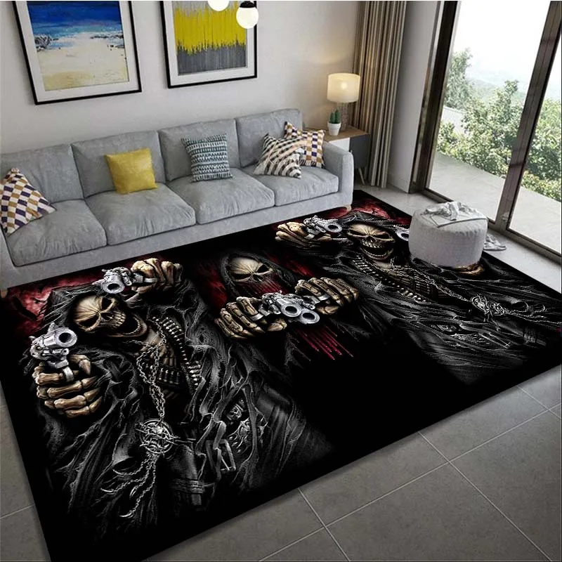 Коврик в виде черепа для гостиной большой напольный коврик покерной зоны мягкий