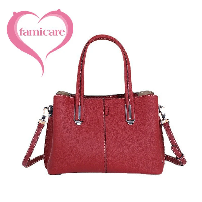 

Женские сумки из натуральной кожи, модные сумки на плечо большой вместимости для женщин, одноцветные женские сумки через плечо, Новинка