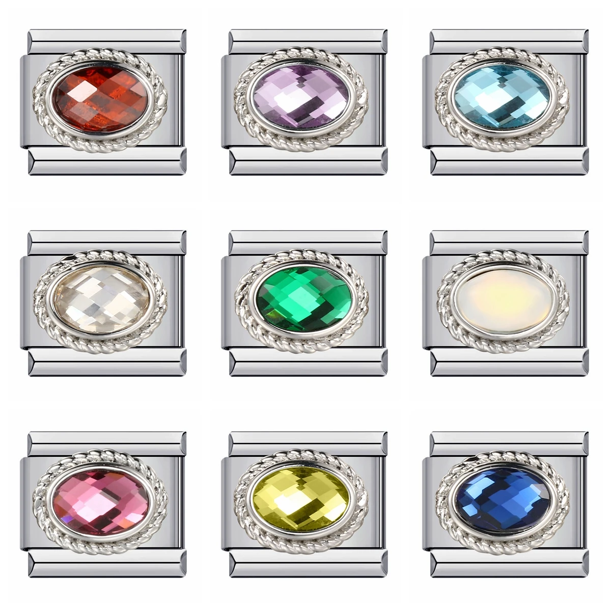 WG модный итальянский модульный браслет с камнем по месяцу рождения 12 дюймов