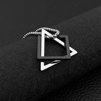ins hip hop titanium steel boys simple creative geometric pendant necklace for men and women gifts gothic jewelry accessories