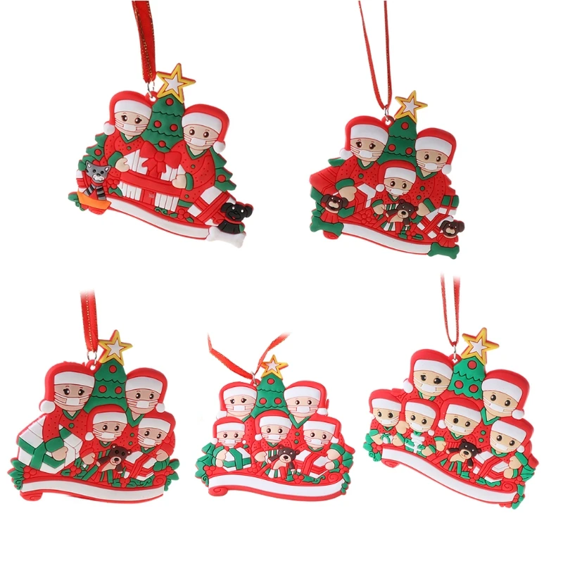 

67JE карантин, украшение для рождественской вечеринки, подарок, Санта-Клаус с маской, украшение для рождественской елки, счастливая семья