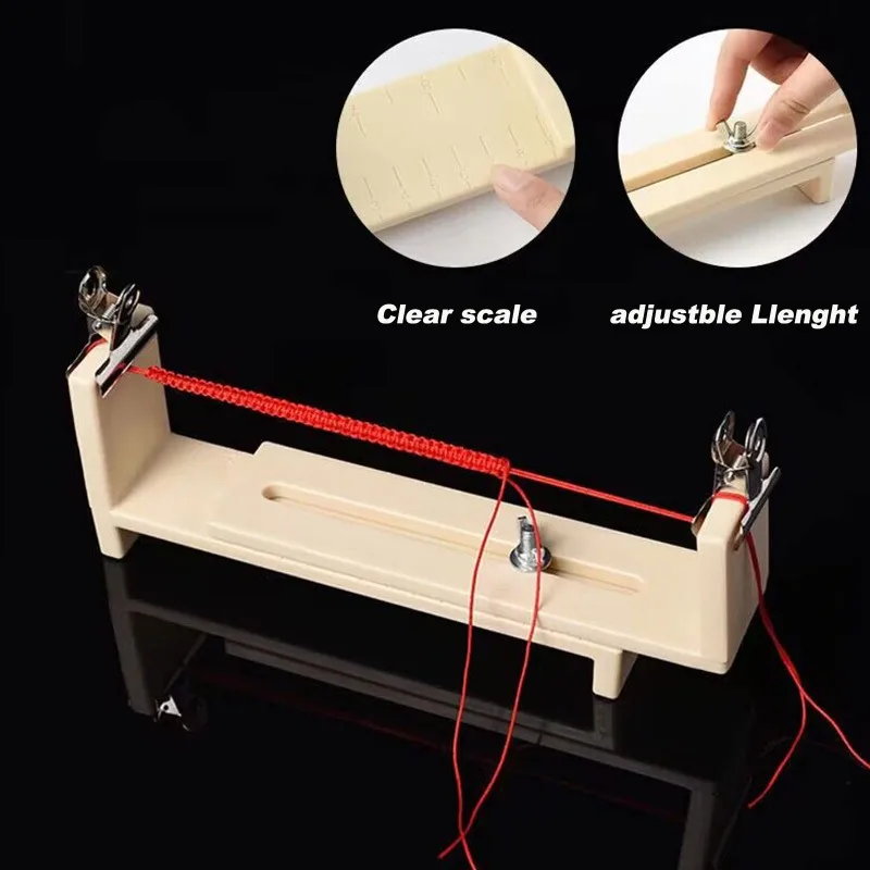 Браслет сделай сам красная веревка рамка из цельного дерева для плетения