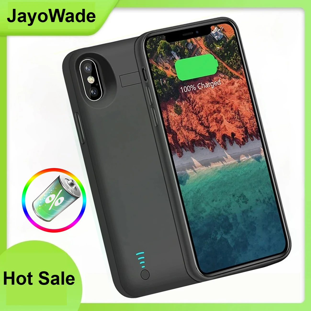 Фото Чехол-аккумулятор JayoWade 10000 мАч для iPhone 12 Mini, 13, 11 Pro Max, X, XR, XS MAX, Power Bank, чехол-аккумулятор №2
