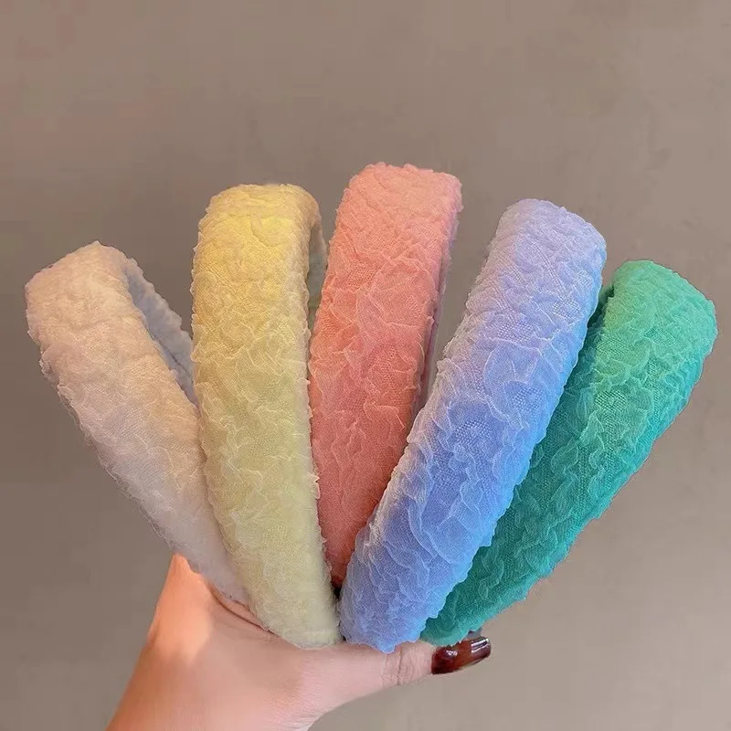 

Fashion Wide Hair Bands For Women Headdress Solid Color Cloth Headband Bezel Girls Hairband Hair Hoop Female Hair Accessories