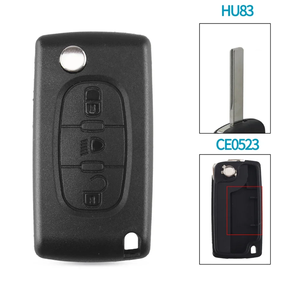 

Чехол KEYYOU для автомобильного ключа с 2/3/4 кнопками, чехол для Peugeot 207 208 307 308 408 Partner HU83/VA2 Blade CE0536/CE0523