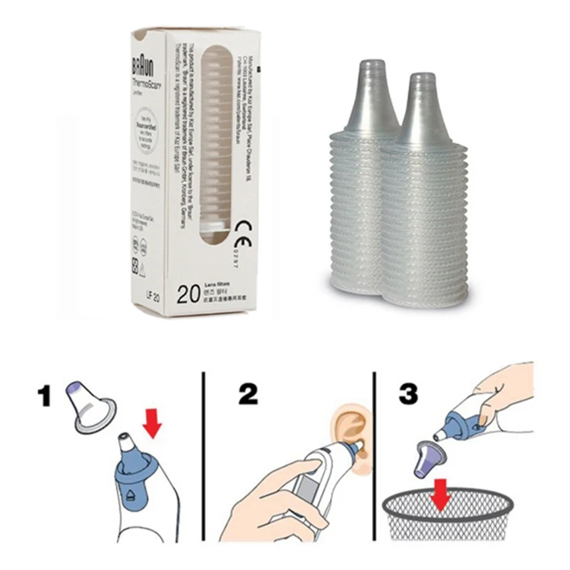 20 шт./упаковка одноразовые колпачки-термометр для ушей