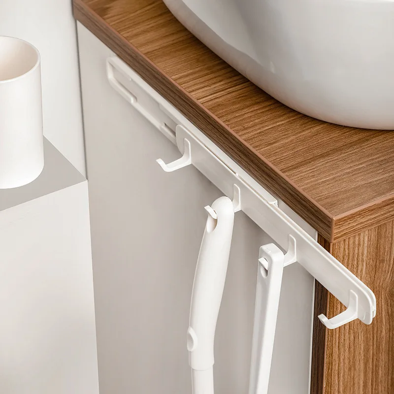 

YOZWOO Crack Hook A Row of No-hole Kitchen Wall Hook Creative Household Side Stick Hook Small Items To Store Row Hook