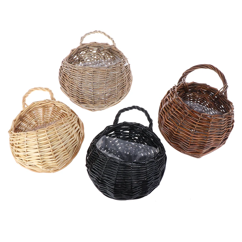 

1PC Simple and Fashion Design Willow Flower Basket Horticultural Wall Decoration Hanging Basket Wall Hanging