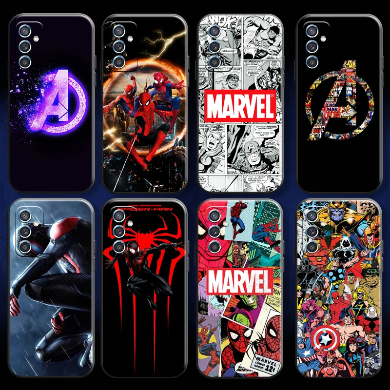 

Marvel Logo Spider Man For Xiaomi Mi 11 Lite Phone Case Funda Carcasa Coque Black Liquid Silicon Back