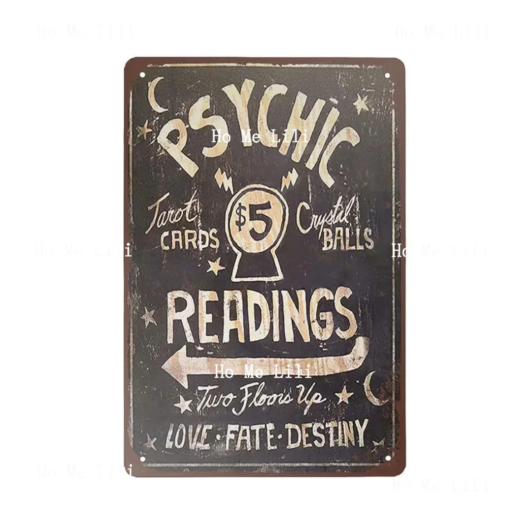 Металлическая жестяная вывеска Stevenca психические чтения карты Таро $5 хрустальные