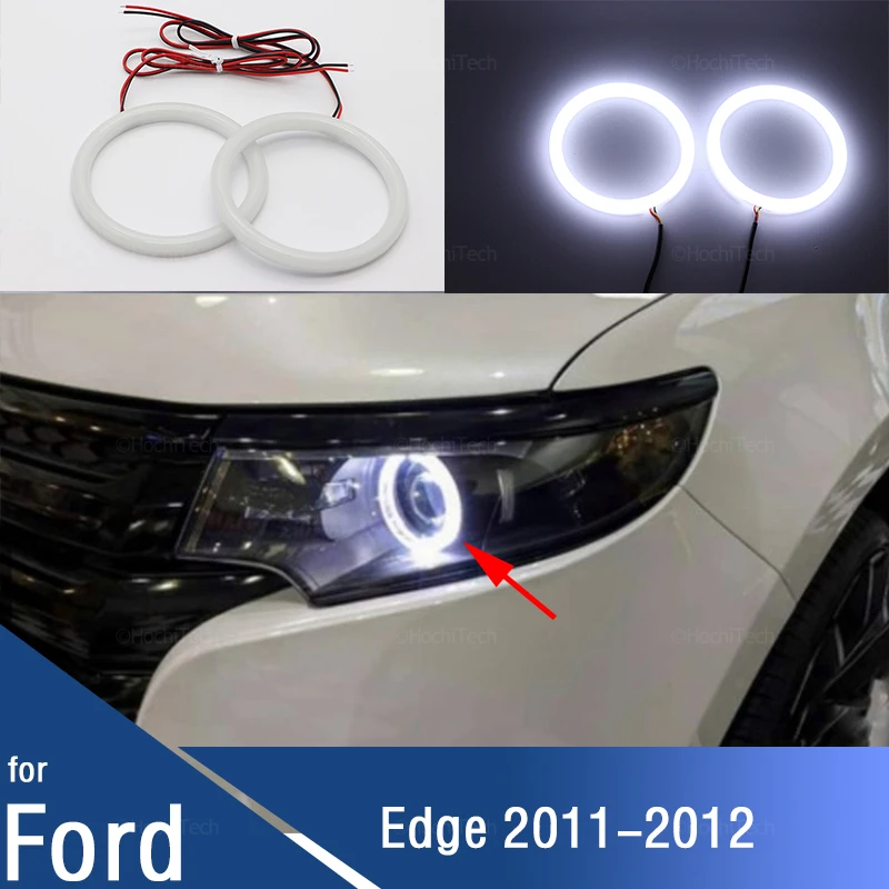 

for Ford Edge 2011 2012 Halo Ring 6000K White High Quality Milk Cotton Angel eyes light