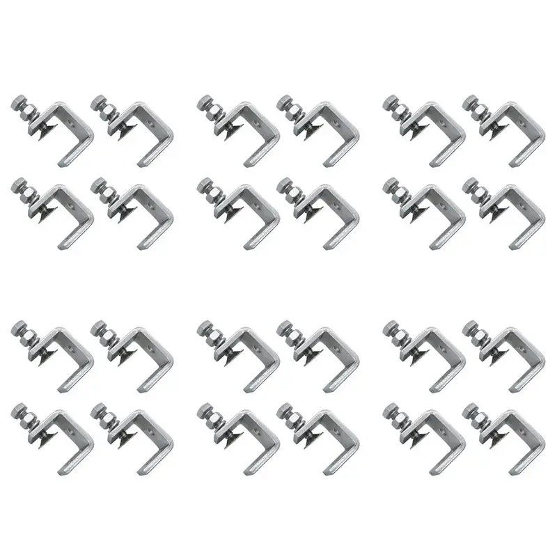 Фото SUINE-24PCS Набор сверхпрочных струбцин для деревообработки 16-25 мм, из нержавеющей стали 304, C-образные струбцины, инструменты для сварки/столярных работ. №1