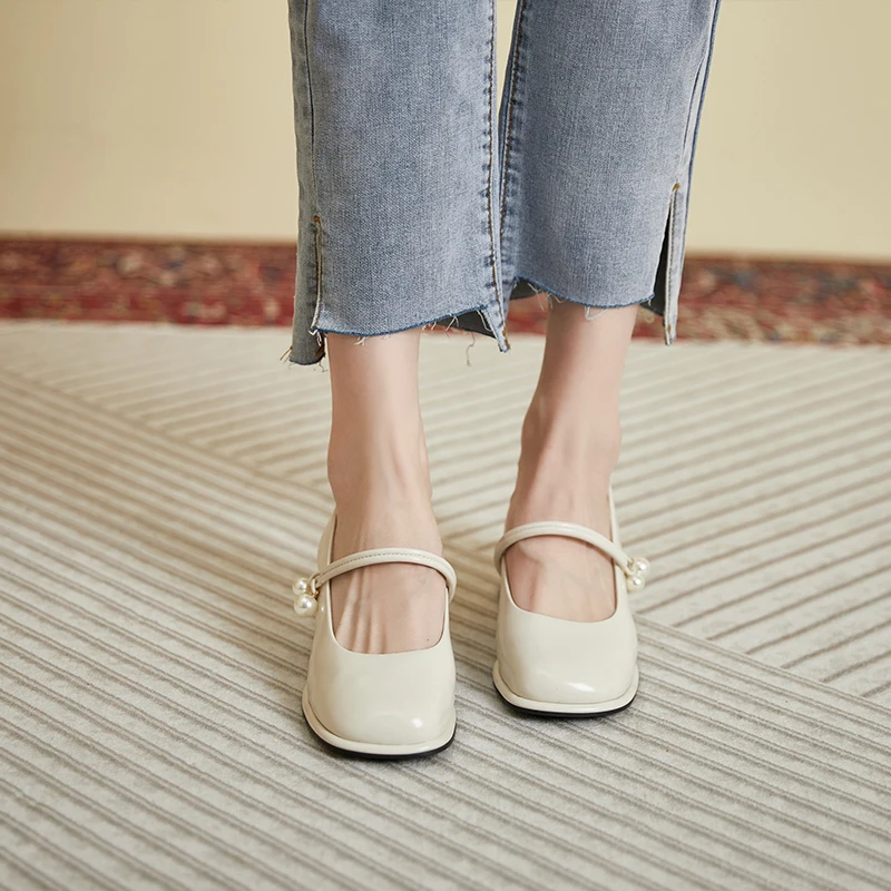 Baotou Sandals Female 2023 Summer Outside Wear New High Heels Female Fashion SandalsBlock Heel Mary Jane Shoe Woman