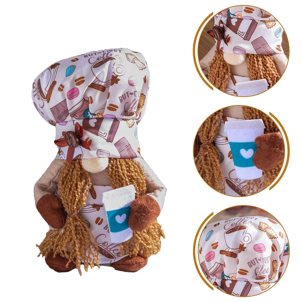 

Coffee Elements Design Decorative Gnome Adorn Shop Showcase Gnome Doll Decor