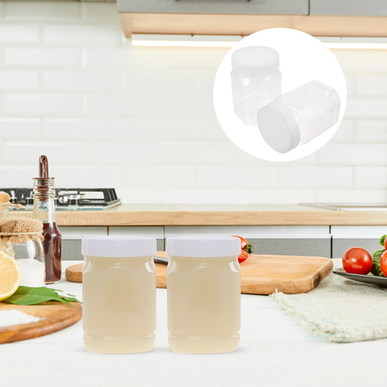 

16pcs Practical Durable Premium Plastic Bottles Transparent Bottles for Hotel Kitchen