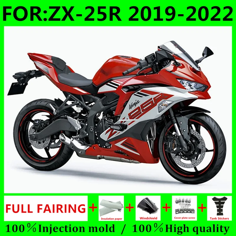

Новый комплект обтекателей для мотоцикла из АБС-пластика, подходит для Honda ZX25R ZX 25R 2019 2020 2021 2022, детский кузов красного и белого цветов