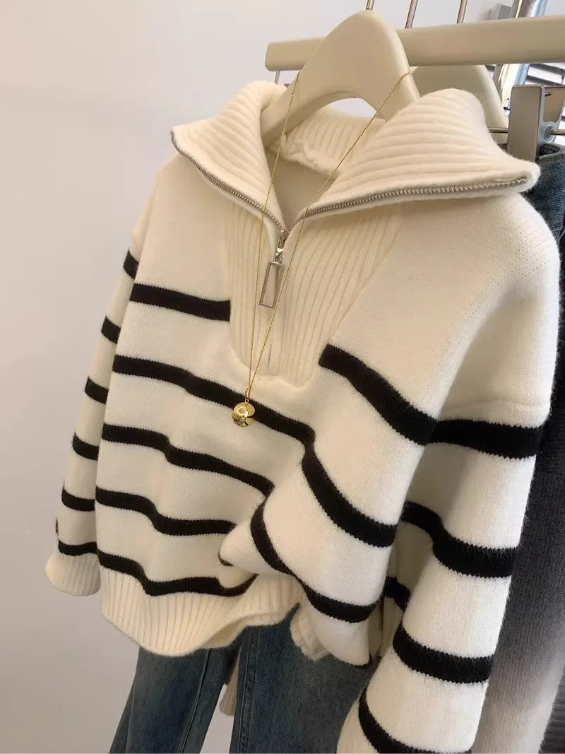 Осенне-зимний женский свитер женская утолщенная куртка на внутренней молнии