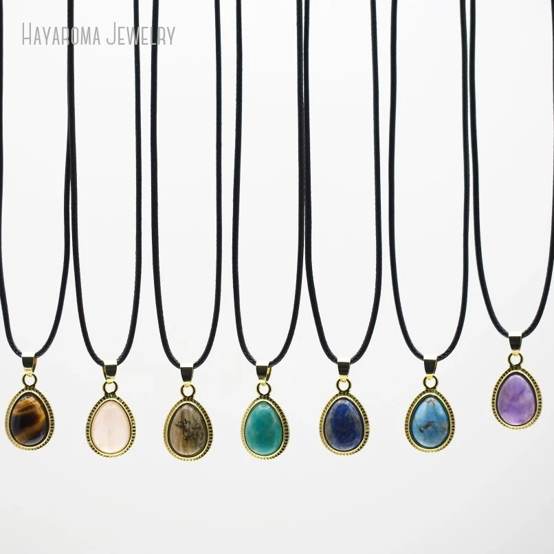 20 шт. золотой цвет в форме капли воды оптовая продажа ювелирных изделий ожерелье