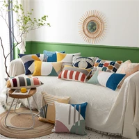 cushion cover 30x50 45x45cm for sofa living room home decoration nordic style colorful geometric cotton embroidery pillow case