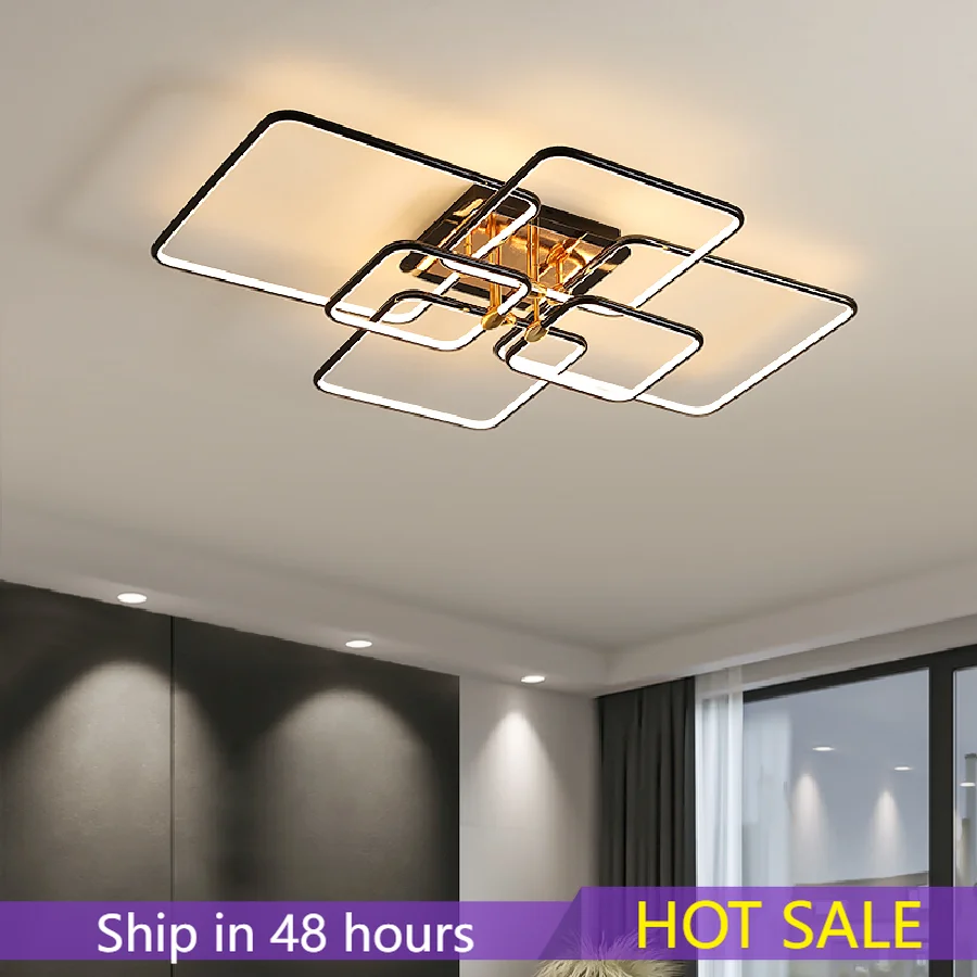 

Creative Nordic Living Room Chandeliers Square Round Led Light Post-modern Bedroom Study Aisle Corridor Ceiling Decoration Lamps