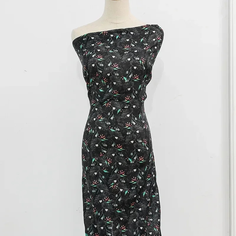 50X140 см черное высокое качество натуральное льняное платье из рами летняя ткань