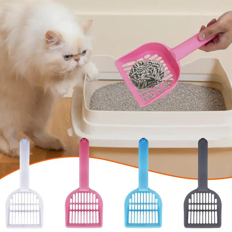 

Plastic Cat Litter Spoon Shovel Cats Poop Scoop With Base Pet Cleanning Tool Cat Toilet Products Durable Litter Box Cleaner Tool