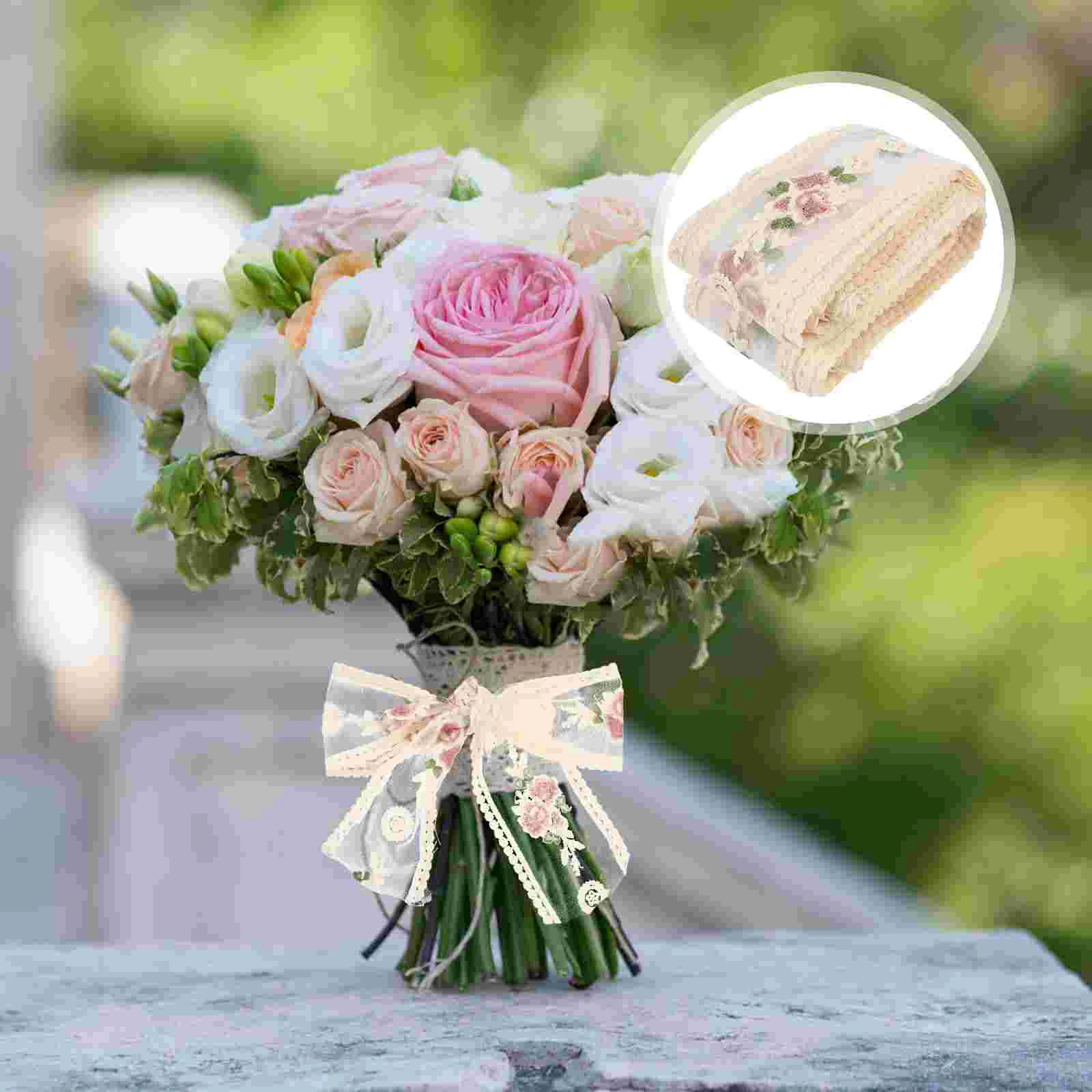 

15 Yards Water Soluble Lace Vintage Ribbon Trimming Edging Ribbon Patchwork Wedding Decoration Cotton White Lace Bride