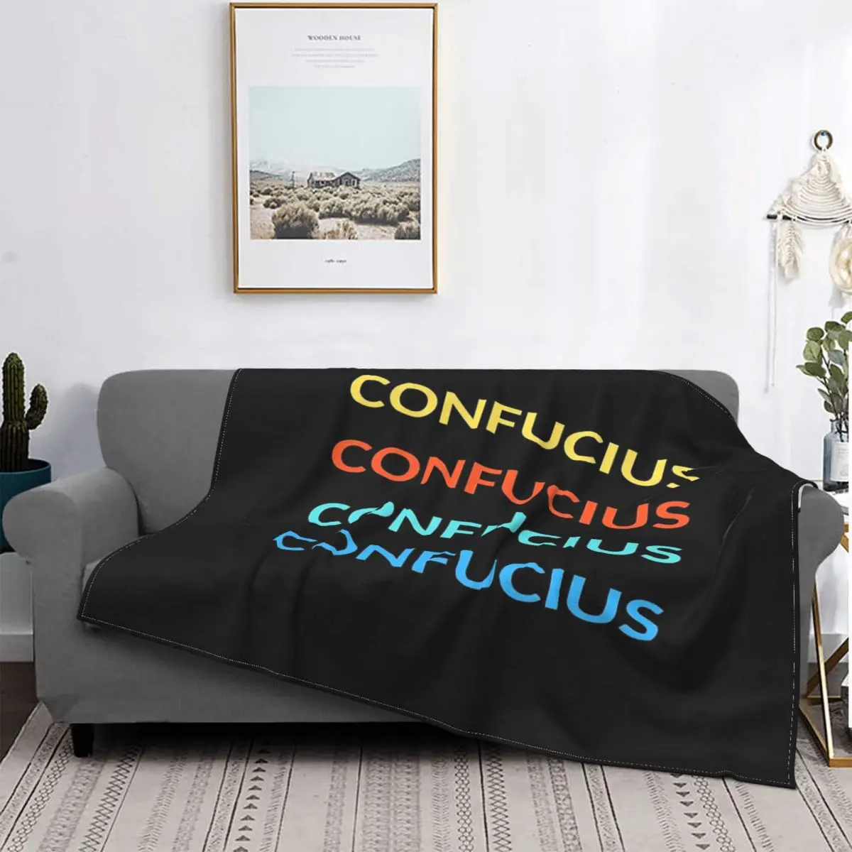 

Boticus-colcha a cuadros para cama, manta de Anime, forro polar, 1 manta