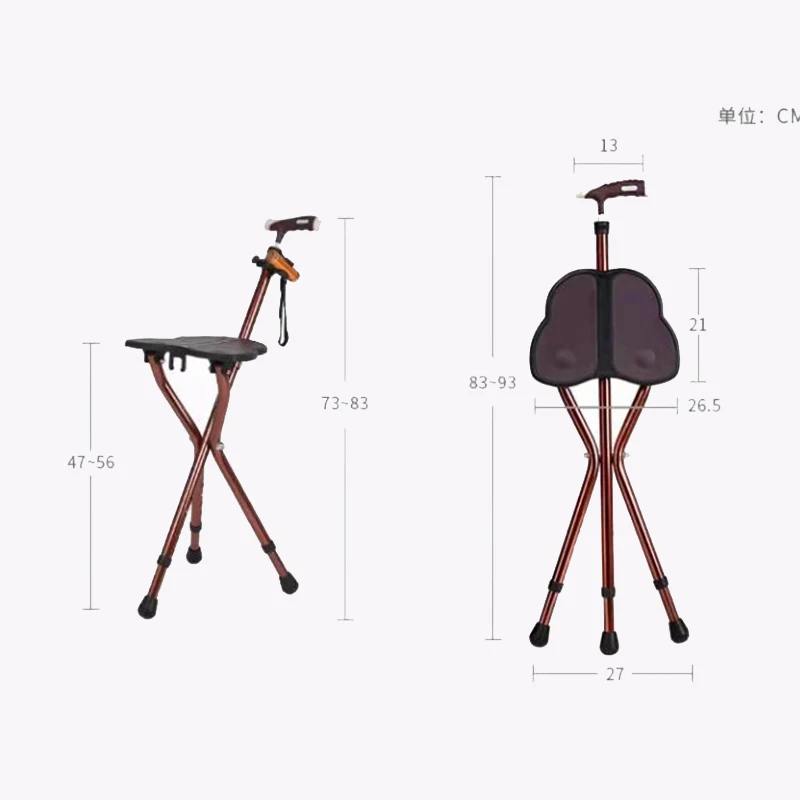 Сверхлегкий табурет из алюминиевого сплава твердый для пожилых людей ходьбы