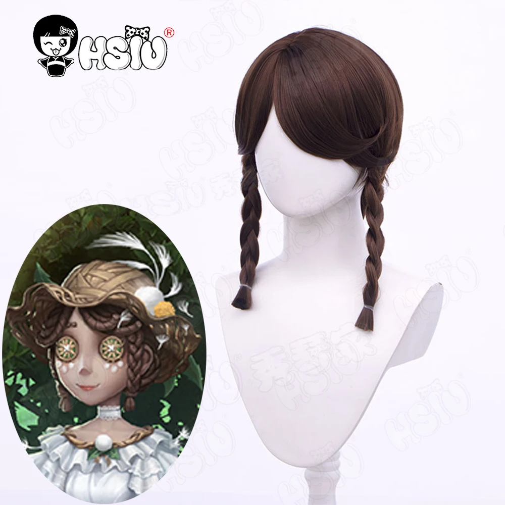 

Gardener cosplay Wig Fiber synthetic wig Game Identity V Emma Woods Cosplay「HSIU 」Brown Braid Short Hair+Wig cap Identity V Wig