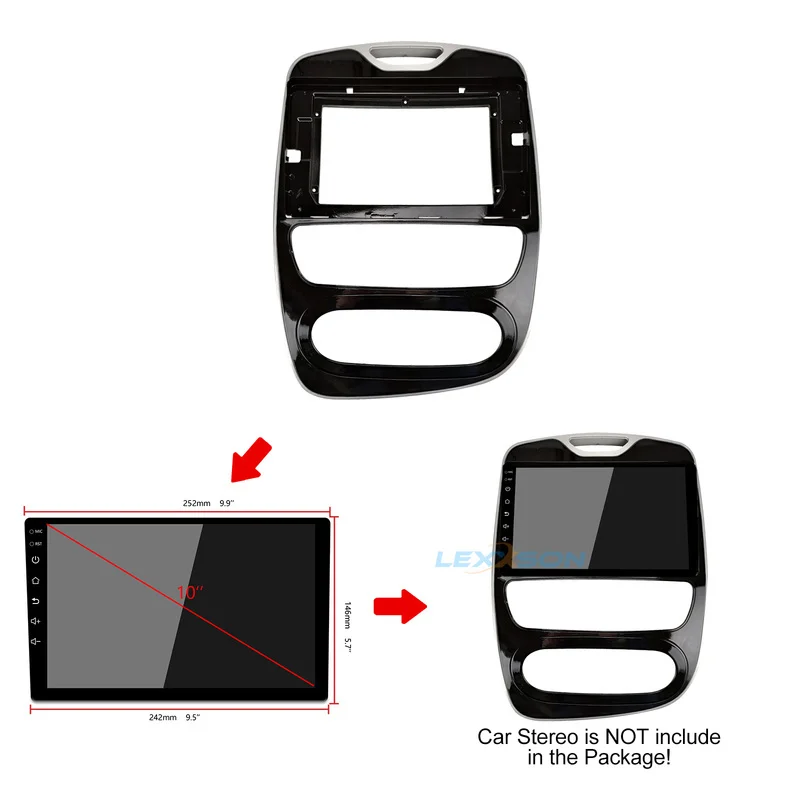 Двойной Din автомобильный радиоприемник dvd рамка аудио адаптер приборная панель 10