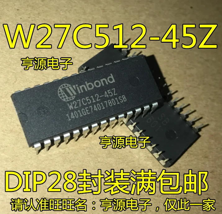 10 шт., новинка, оригинальная Φ 27C512 DIP-28
