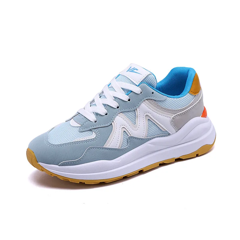 

2022 Ladies Chunky Platform Sneakers Mesh Designer Lace Up Casual Shoes Ladies White Vulcanized Shoes Basket Women Comfortable